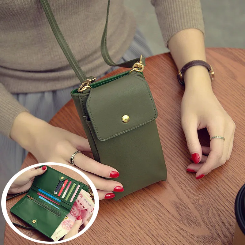 2020 сумка через плечо для сотового телефона многофункциональная женская из