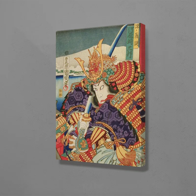 Ukiyo e японский самурай винтажное настенное искусство холст украшение постеры для