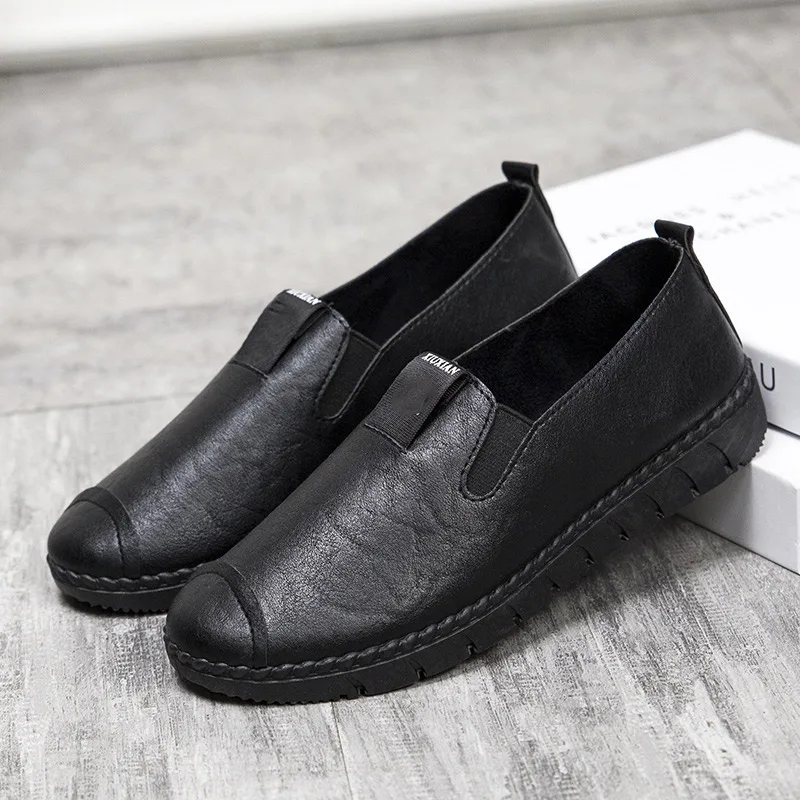 

Women Shoes Autumn Winter Pu Leather Women's Flat Walking Shoes Lace up Sneakers 2020 Woman Sewing Plush Warm Female Footwear