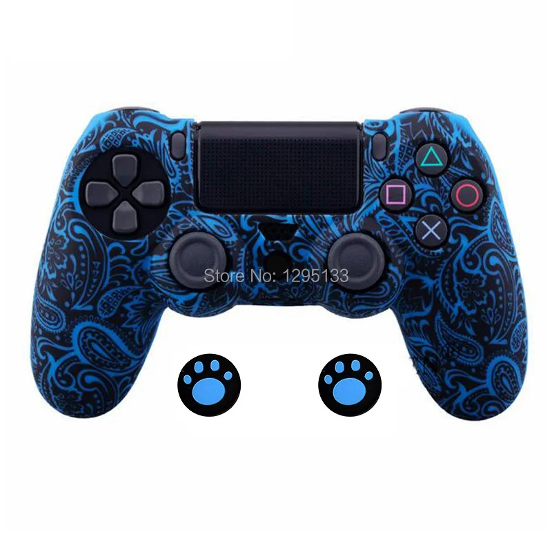 Камуфляжный Противоскользящий силиконовый защитный чехол для контроллера Sony
