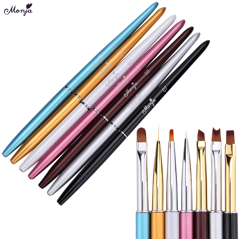 Металлическая ручка для дизайна ногтей Monja французская полоска кисть рисования