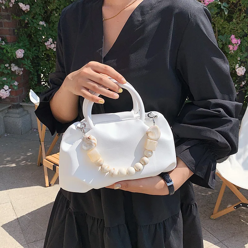 

High-quality Ladies Chain Portable Fold Bag 2021 New Small Fresh Pearl Net Red Female Bag Fashion One-shoulder Messenger Bag