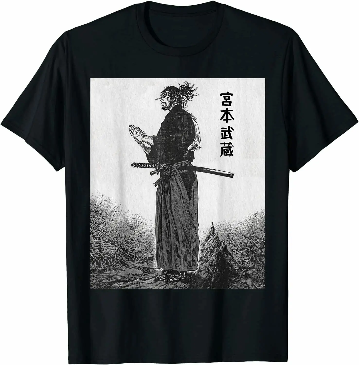 Смешная футболка из Аниме Манга Серия миямотос арт мусасис | Мужская одежда