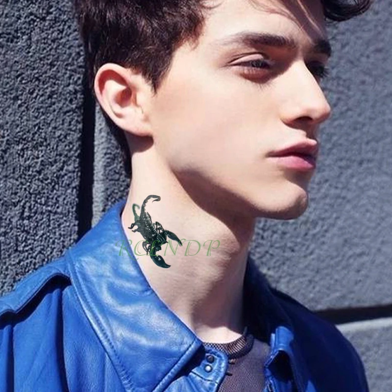 Waterproof Temporary Tattoo Sticker 3D Scary awful Scorpion Fake Tatto Flash Tatoo Tatouage Wrist Foot Hand For Men Girl Women | Красота и