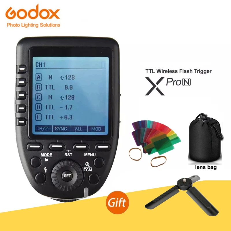 

Godox Xpro-N i-TTL II 2.4G Wireless Trigger High Speed Sync 1/8000s X system with LCD Screen Transmitter For Nikon DSLR