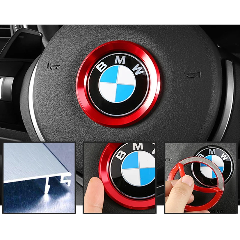 Автомобильный Стайлинг украшение кольцо на руль круглая наклейка для BMW M3 M5 E36 E46