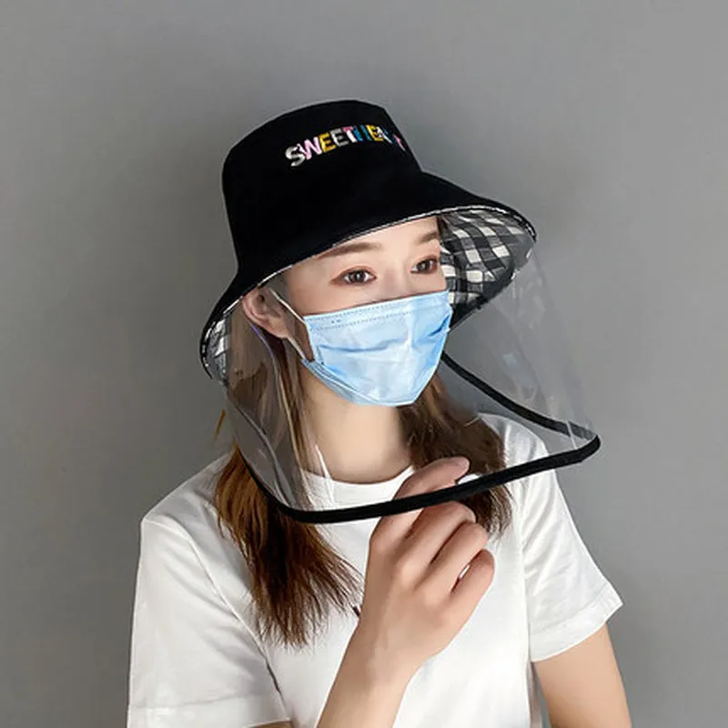 Модная женская шапка с защитой от загрязнений и запотевания слюнявчик Защитная