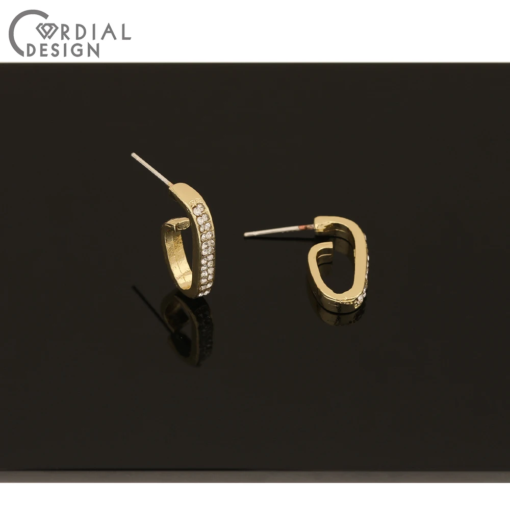 

Cordial Design 100Pcs 9*17MM Jewelry Accessories/DIY Making/Rhinestone Earrings Stud/Hooks Shape/Jewelry Findings & Components