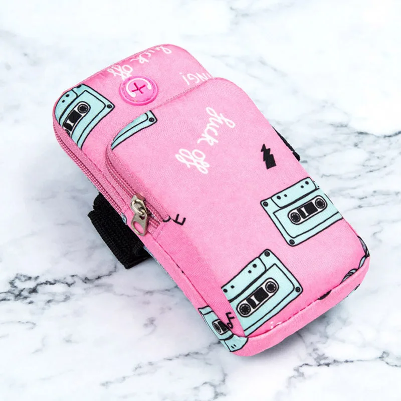 Pink Универсальная спортивная сотовая сумка для телефона кошелек карта ручной фонарик для мобильного телефона 4,5 до 6,5 дюймов для бега фитнеса бега пешего туризма - Цвет: Pink