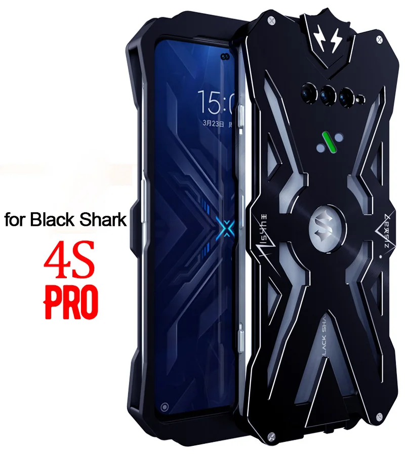 

Чехол для Black Shark 4S Pro, противоударный бронированный Алюминиевый металлический корпус, защитная задняя крышка, чехол для Xiaomi BlackShark 4S Pro, чехол