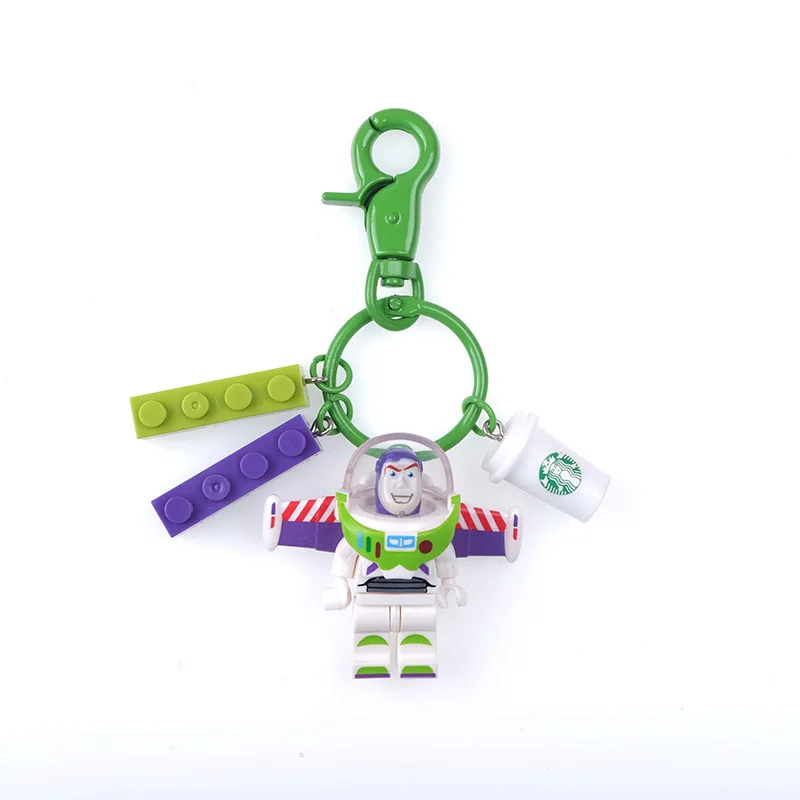 Hot Cartoon Toy Story The Sim Wizard of OZ Keychain Figure Bart Buzz Lightyear Woody Cat Building Blocks Models Toys Legoing | Украшения и