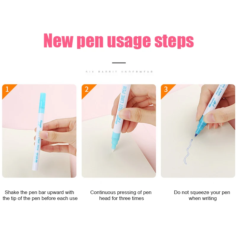 

8 Colors/Set Gift Card Writing Drawing Pens Double Line Outline Pen Stationery H-best