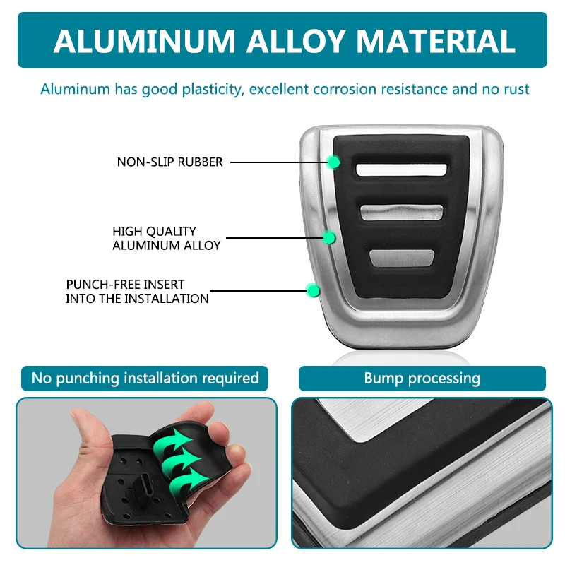 4 шт./компл. Автомобильная наклейка на педаль тормоза акселератора для Audi A3 Vw Golf 7