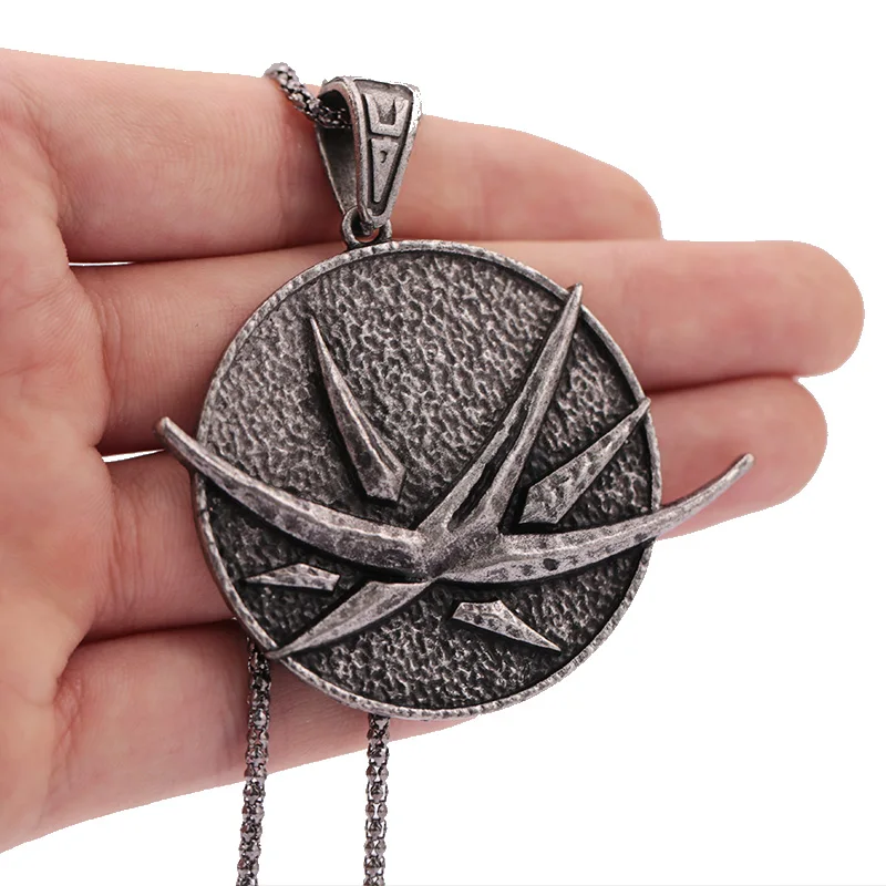 Ожерелье с волчьей головой для мужчин длинная металлическая цепь в стиле ретро панк кулон Бижутерия