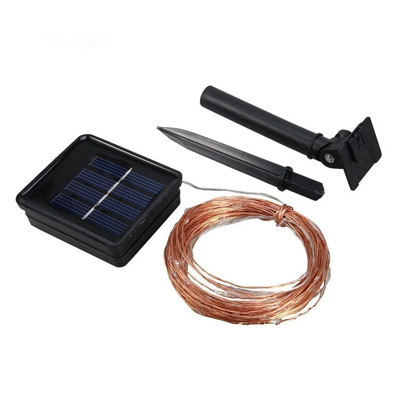 

10M solar LED String Light Waterproof LED Copper Wire String Holiday Outdoor Fairy Lights For Christmas Party Wedding Decoration