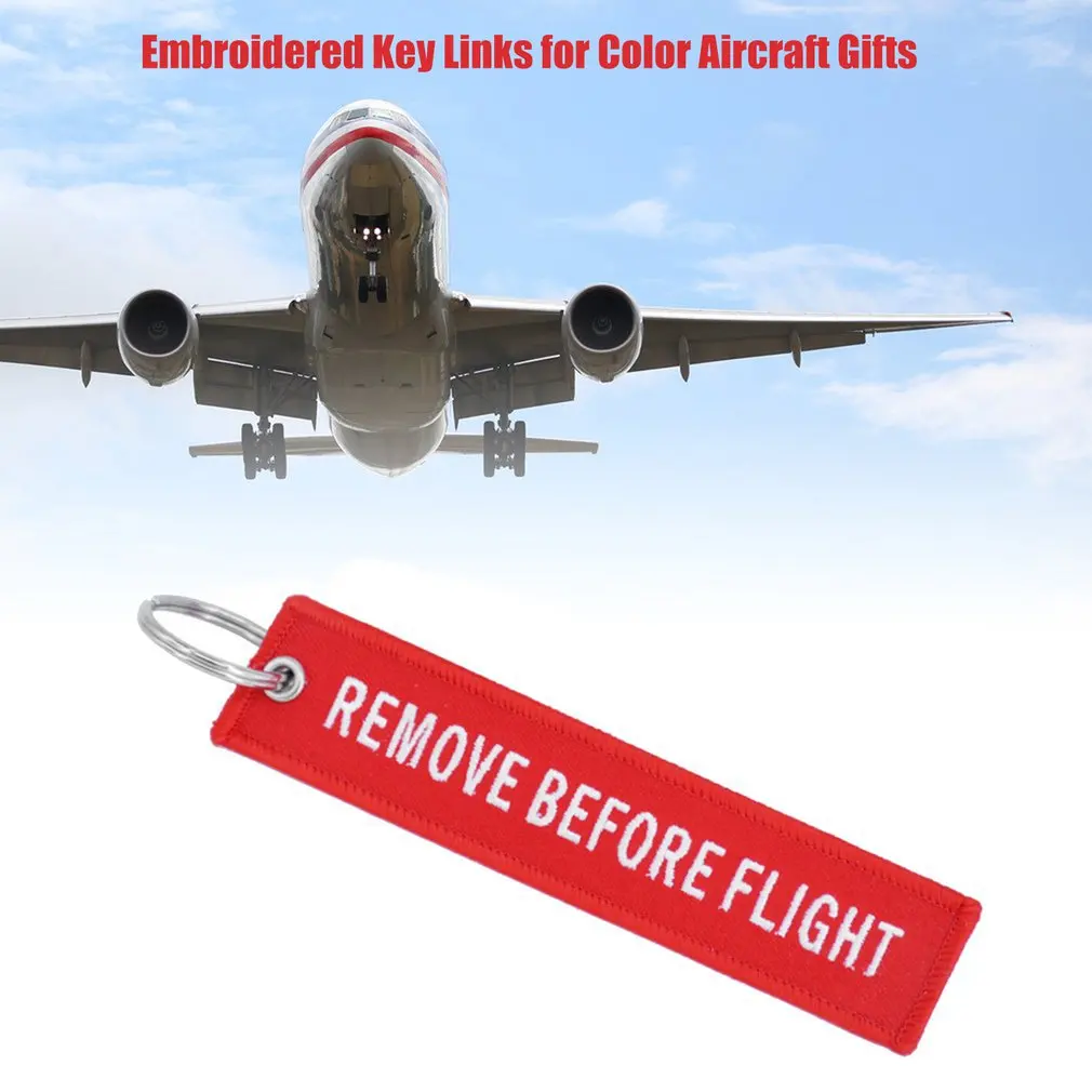 Remove Before Flight Key Chain Embroidery Ring Finder For Cars Aviation Tag Small Business Gift | Украшения и аксессуары