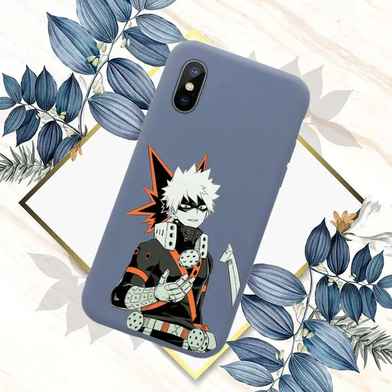 

My Hero Academia deku bakugou Boku no Hero Phone Case Candy Color for iPhone 11 12 mini pro XS MAX 8 7 6 6S Plus X SE 2020 XR