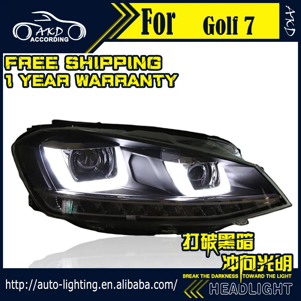 АКД бренд светодиодный задний фонарь для VW Golf 7 фары 2013 2017 Golf7 Gti R line фара двойной u