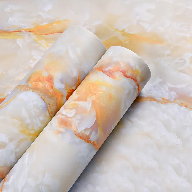 

Modern Kitchen Stickers Waterproof Oilproof Classic Marble Pattern Wall Stickers Protect Desktop One Piece Self-adhesive New