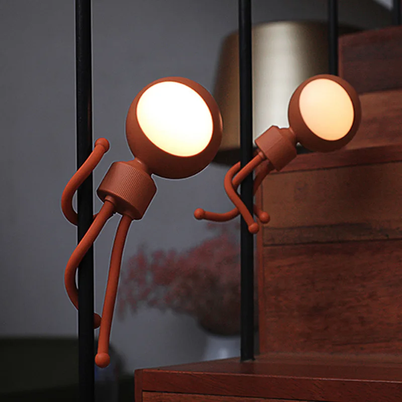 

360 Rotate Sound Light Control USB Charging LED Night Light Desk Lamp Flexible Bedside Lamp Book Light for Home