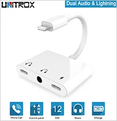 4 в 1 для Lightning/аудио сплиттер с 3,5 мм разъемом для наушников Aux адаптер с USB C зарядным портом для iPhone X/8 P/7/iPod/iPad