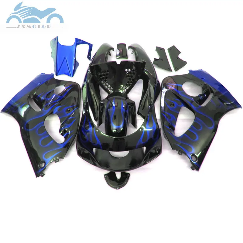 Blue Fairing Высокое качество обтекатели комплект для SUZUKI GSXR750 GSR600 1996 1998 2000 SRAD мотоцикл Полный Обтекатель Набор GSXR 600 96-00 Синий Пламя - Цвет: Blue Fairing
