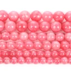 Оптовая продажа, бусины из родохрозита, красный натуральный камень, Очаровательные Круглые свободные бусины, бриллианты, браслеты, ожерелье, серьги 6810 мм