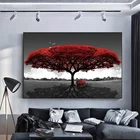 Картина на холсте Красное дерево жизни