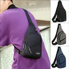 Мужская нагрудная сумка через плечо, Спортивная Холщовая Сумка-слинг с Usb-зарядкой и защитой от кражи