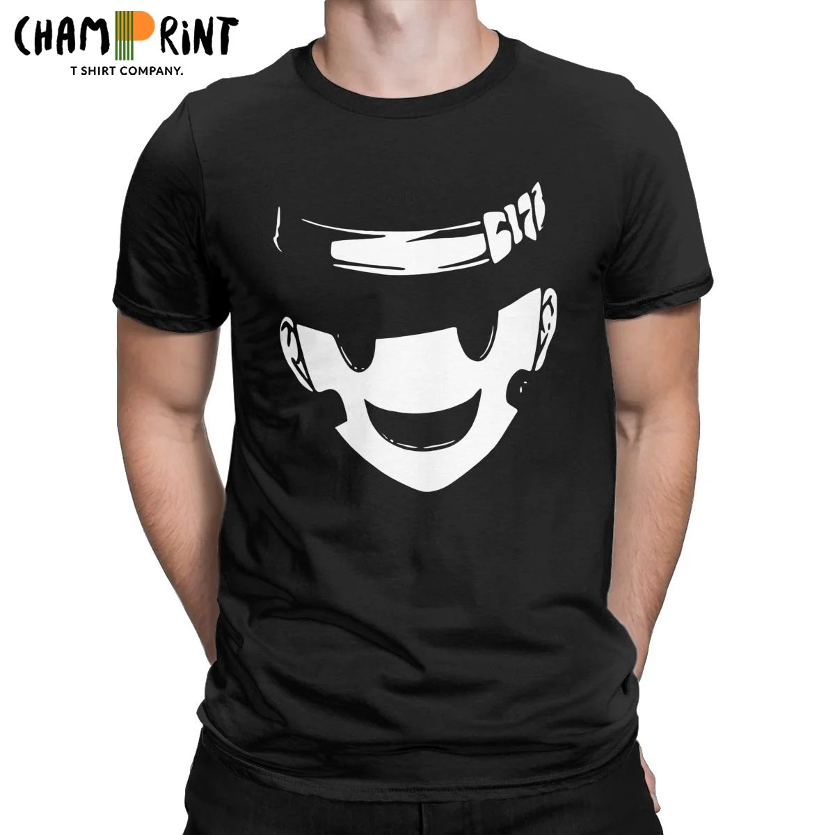 Мужская хипстерская футболка с высокой талией и круглым вырезом из 100% хлопка |