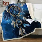 BeddingOutlet одеяло Ловец снов, шерпа, покрывало с изображением синей Галактики, лысый орел, плюшевые кровати, одеяло, богемные манты