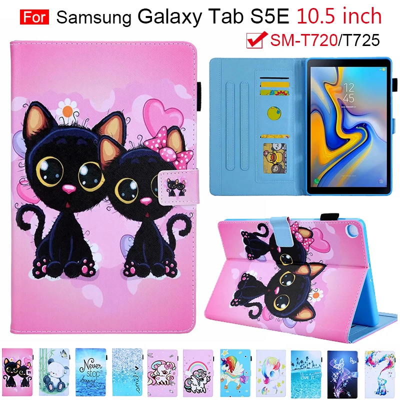 

Чехол для Samsung Galaxy Tab S5e, 10,5, 2019, SM-T720, T725, 10,5, с модным рисунком, с подставкой