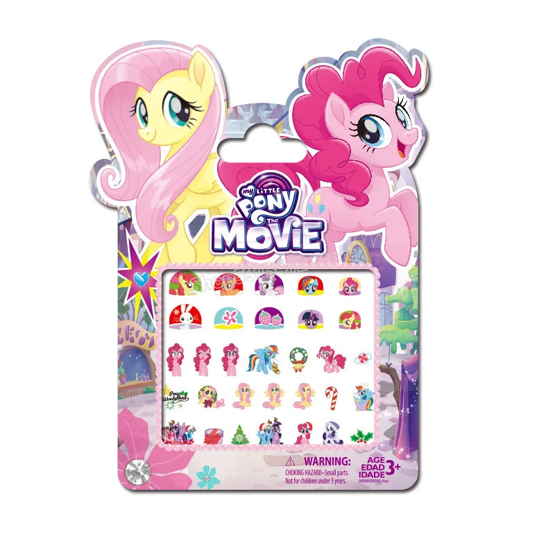 Детские наклейки для ногтей в виде единорога Hasbro Pony ПВХ новая наклейка с
