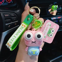 cartoon unzipping winking frog key chain silicone keyfob cute keyring backpack pendant couple women men gift car keychain