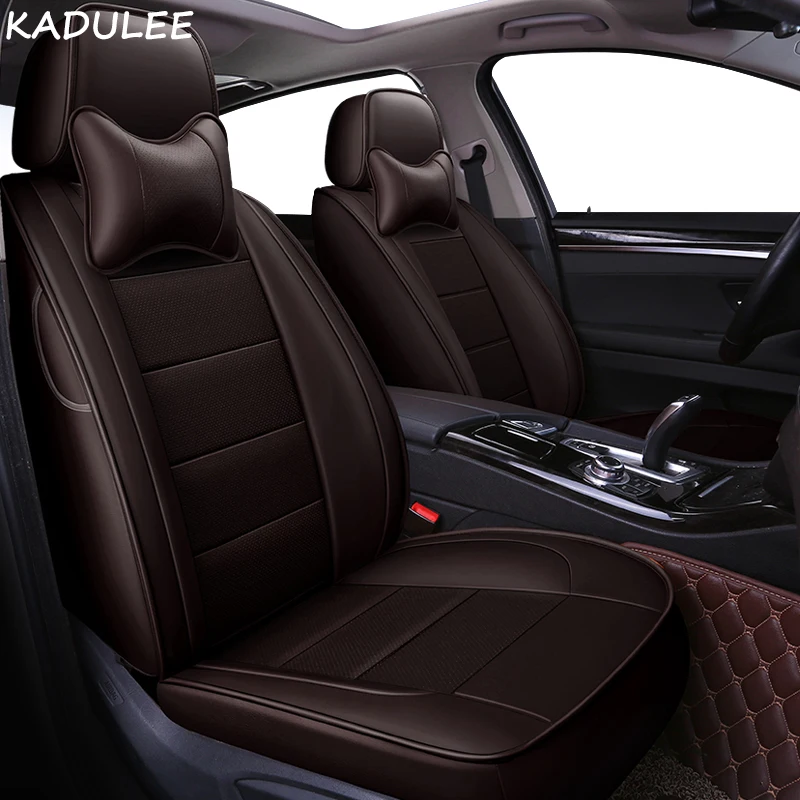 

KADULEE Custom Leather car seat covers set For Cadillac SLS ATSL CTS XTS SRX CT6 ATS Escalade auto accessories car styling