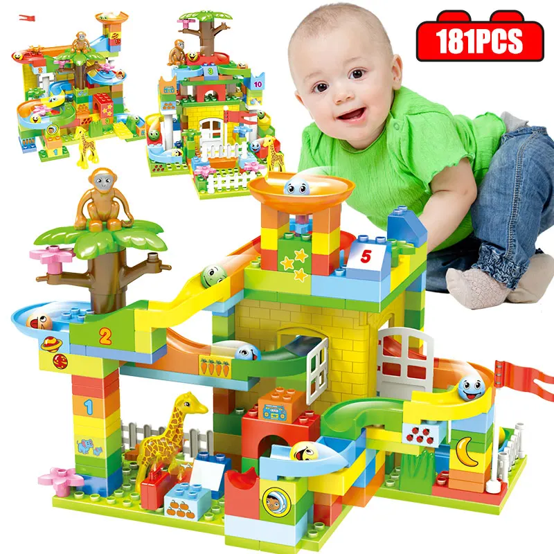 74 227 шт. DIY лабиринт с шариками строительные блоки динозавр Юрского периода