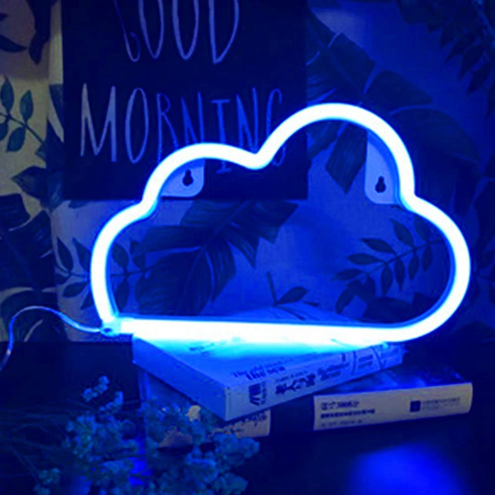 Светодиодный неоновый светильник с теплым белым облаком вечерние товары для