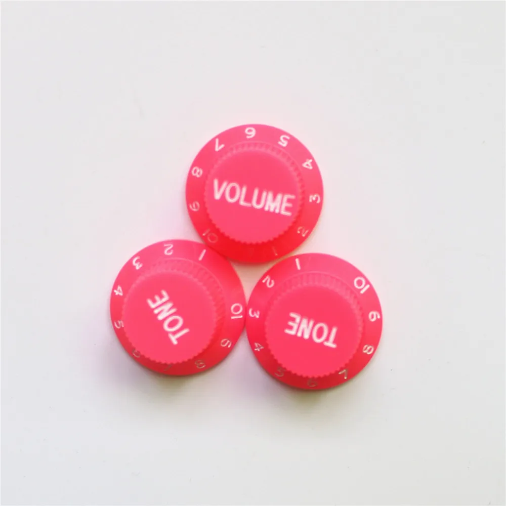 Pink 1 комплект 1V2T красочные ручки для электрической гитары DIY гитарные части регулятор громкости гитарные части Аксессуары для гитары - Цвет: Pink