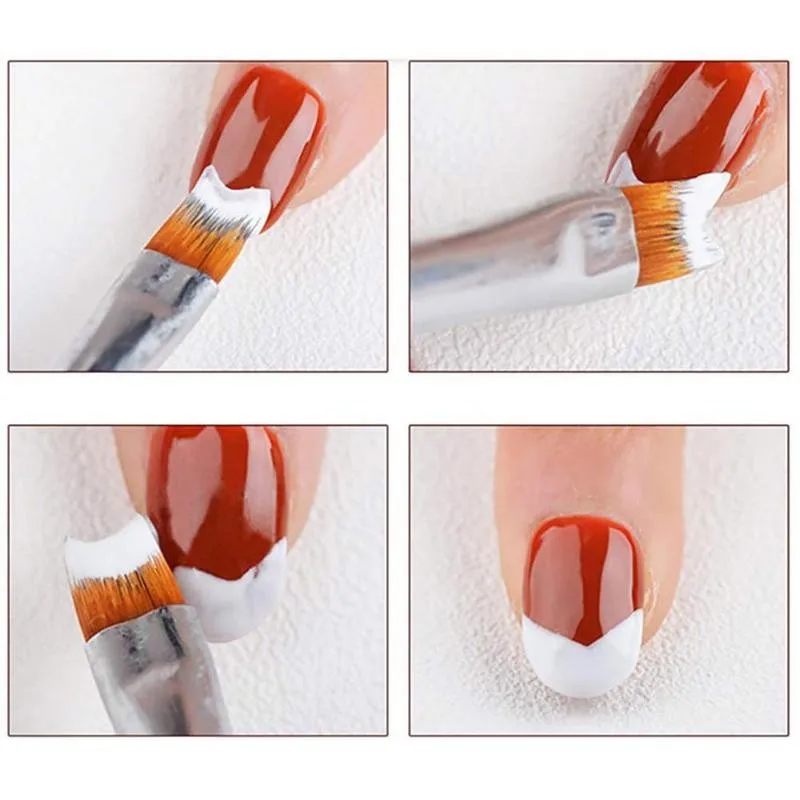 1 шт. Кисть для ногтей полулунная Форма Французский наконечник Гель-лак УФ Ручка