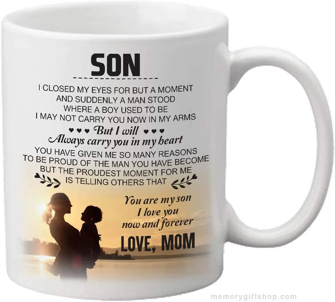 Подарок для сына от мамы кофейная кружка-11 унций керамическая чашка-День отца
