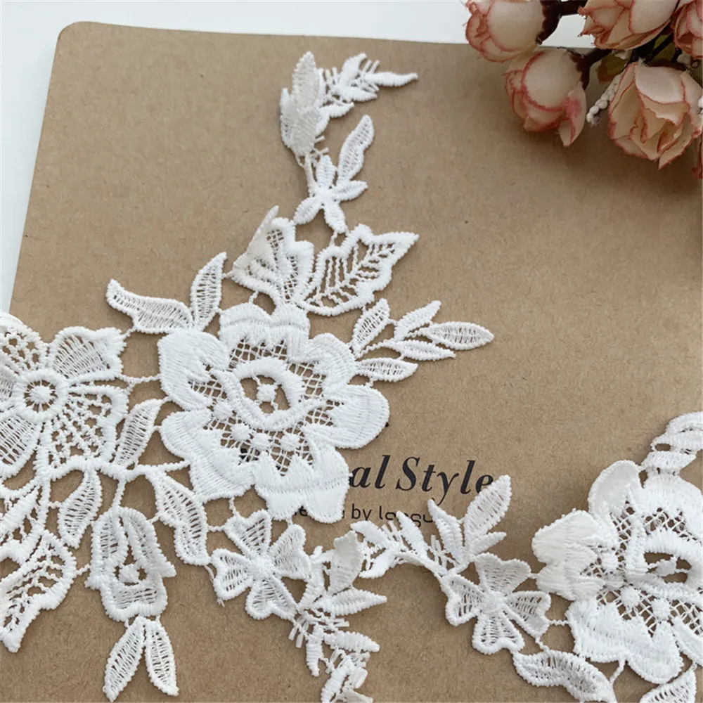 Maxsin 1 пара высококачественные водорастворимые кружевные вышитые цветочные