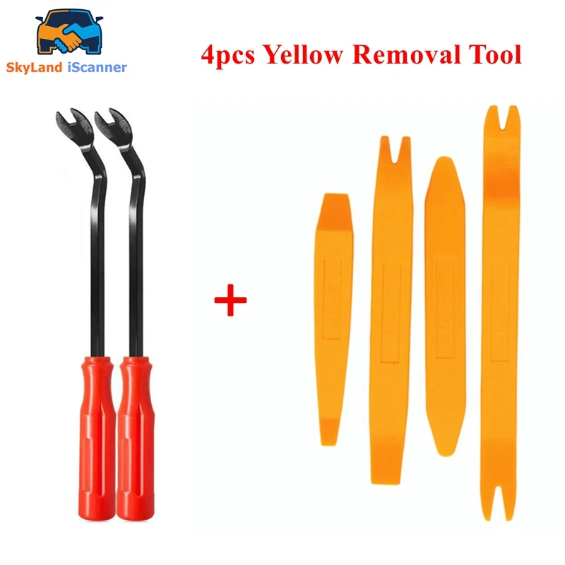 

4pcs Audio Trim Removal Tools 1pc Car Door Panel Removal Tool Automobile Nail Puller Auto Car Radio Door Clip Panel Trim Dash