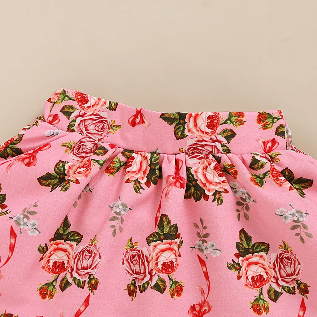 Комплект одежды для маленьких девочек цветная жилетка малышей Топы юбка с