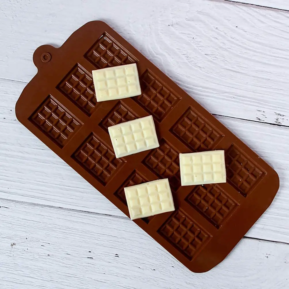 

1PCS Silicone Mold 12 Cells Chocolate Mold Fondant Patisserie Candy Bar Mould Cake Decoration Kitchen Baking Accessories