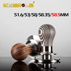 Темпер для кофе, 51,653158583558 мм, эластичный регулируемый, из нержавеющей стали, с плоским основанием, молоток для порошка, аксессуары для барист