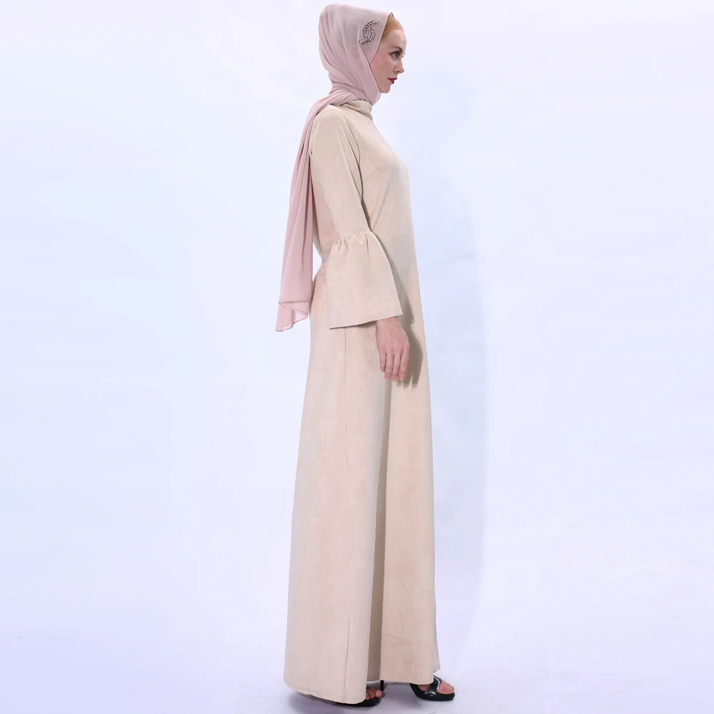 Бархатный Дубай Abaya мусульманский хиджаб платье Турция ислам одежда платья для