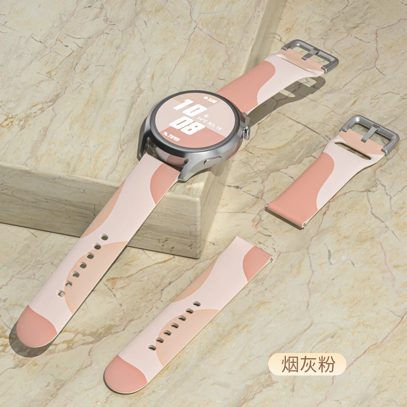 Watchband 20mm 22mm For Amazfit Bip/GTR 47mm Morandi Liquid Silicon Bracelet For Samsung Watch 3 Huawei Watch 3/GT 2 Pro strap