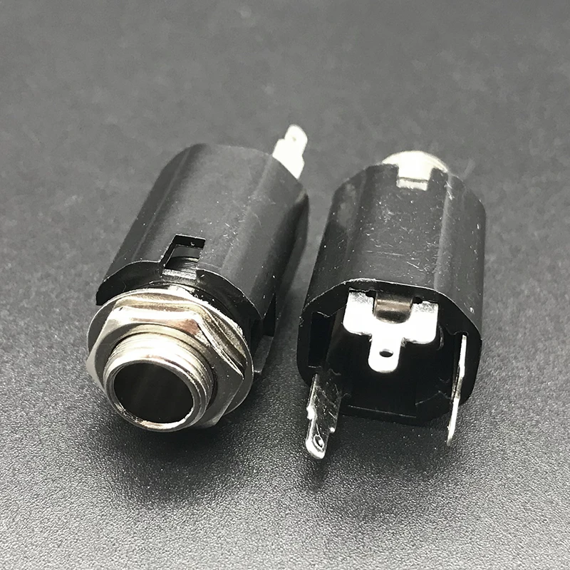 2 шт. гитара Endpin Jack 6 35 мм Вход для акустической Электрогитары бас Выход черный