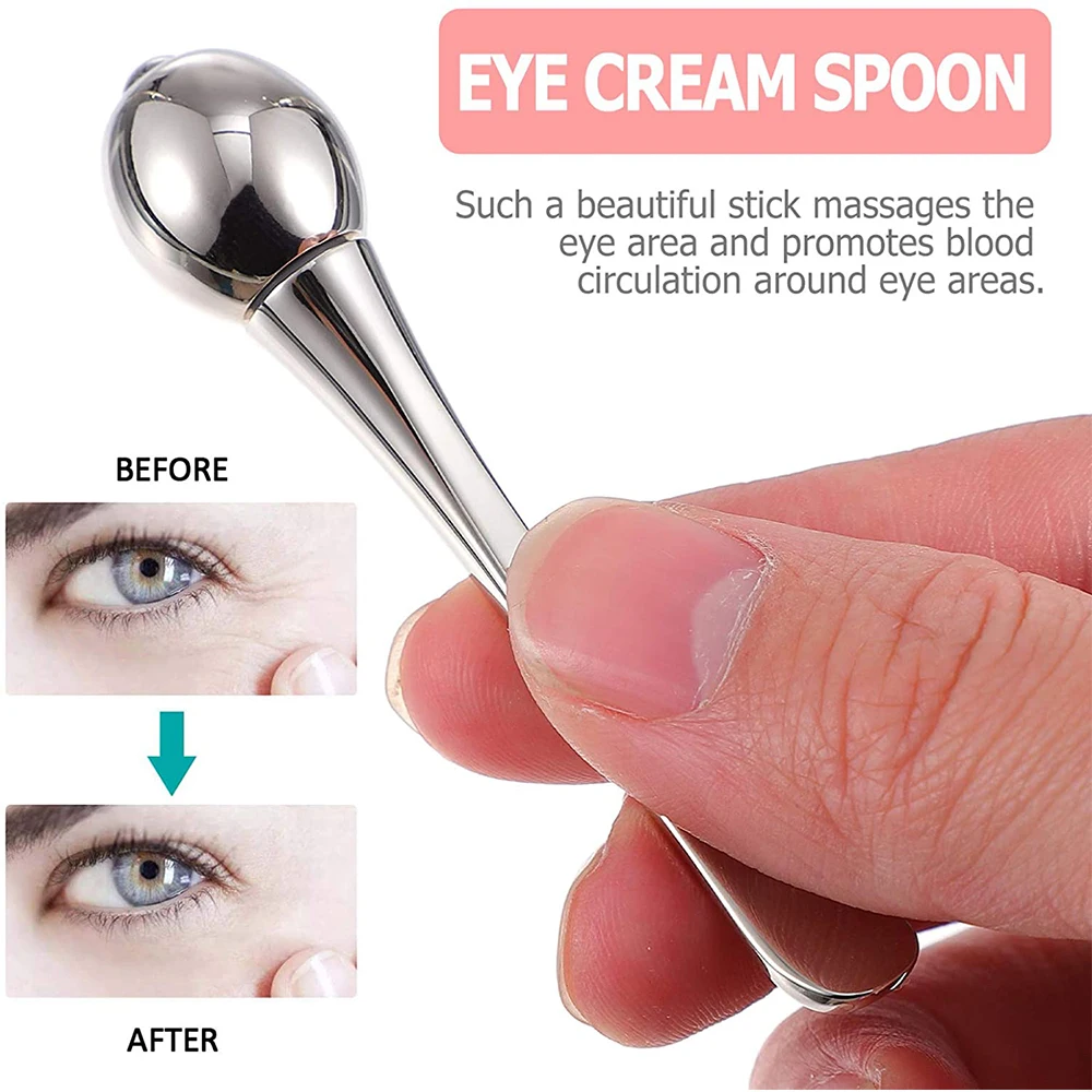 

Eye Cream Massage Stick Zinc Alloy Spoon Applicator Face Massager Anti Wrinkle Beauty Care Fatigue Relief Facial Cosmetic Tool