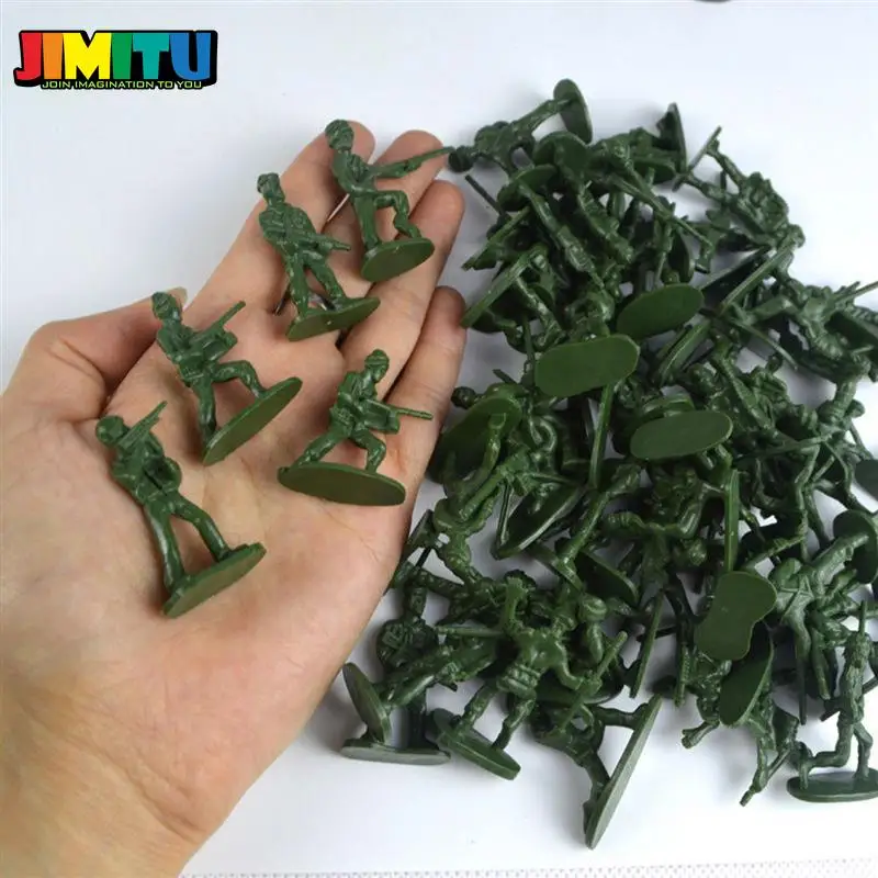 JIMITU 100 шт./компл. Военная пластиковая игрушка солдатские армейские мужские